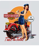 Harley-Davidson Ticket Babe Metal Sign - £15.65 GBP