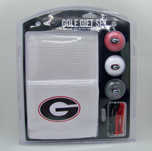 Georgia Bulldogs NCAA Regulation Size Golf Balls Tees Microfiber Towel Set - £25.18 GBP