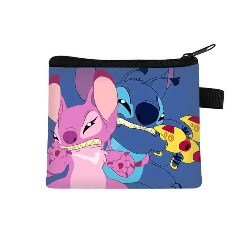 New Anime Stitch Coin Purse Kawaii Lilo Stitch Wallet Cute Angel Storage... - $4.82