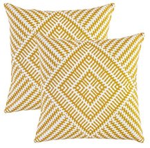 TreeWool (Pack of 2) Decorative Throw Pillow Covers Kaleidoscope Accent in 100%  - £18.30 GBP