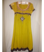 Beaded Dress / Tunic Smaller size shorter sleeves Possibly silk handmade... - $483.60 MXN