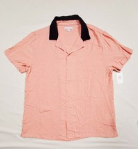 AND NOW THIS Young Mens X-Large Dusty Pink &amp; Black Bowling Shirt 48&quot; Loo... - £12.69 GBP