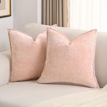 FUTEI Pink Chenille Throw Pillow Covers 22x22 Inch Set of 2 Soft Cozy Edge - $437.32 FUTEI Pink Chenille Throw Pillow Covers 22x22 Inch Set of 2 Soft Cozy Edge - $437.32 MXN