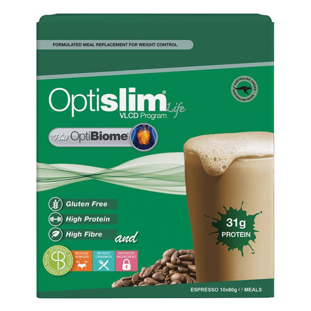 Primary image for Optislim Life Optibiome Shake Espresso 10x60g