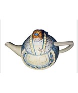 Teapot with little girl and dress covered- Tea Time “Read Re Condition” - $16.54