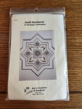 Vintage Golden Starburst Hardanger Embroidery Kit Kay&#39;s Creations  - $23.74