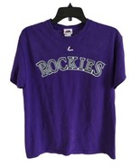 Majestic Colorado Rockies Arenado #42  Purple Shirt Men’s Size Medium - £14.77 GBP
