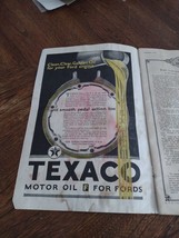 1926 Farm Life Magazine Texaco Oil F For Fords Color Advertisement Inside Cover - £7.54 GBP