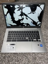 Hp Chromebook 14" 14A-NA0010NR Celeron N4020 1.1GHz 4GB Ram 32GB E Mmc Cracked - $64.35