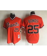 SF Giants #25 Barry Bonds Jersey Old Style Uniform Orange - €39,08 EUR
