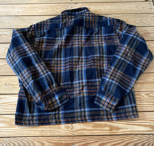 Vintage Alpine Country Mens Plaid Button up Long Sleeve shirt sz L Brown K1 - $19.79