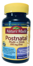 Nature Made Postnatal Multi + 200 mg DHA 60 softgels 12/2025 FRESH!! - READ - $21.75