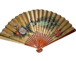 Huge Hand Painted Peacock Authentic Antique Asian Chinese Wall Decor Fan... - £150.13 GBP