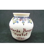 Vintage French Porcelain Moutarde Bocquet Yvetot 1735 White Mustard Jar - £15.93 GBP