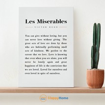 Victor Hugo Les Miserables Quote Wall Art Literary Book Page Prints Art -P904 - £19.70 GBP+
