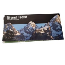 Grand Teton National Park Wyoming Vintage Map Guide Brochure Facts Info ... - $15.67