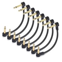Cable Matters 8-Pack 6 Inches Braided Guitar Patch Cable (Guitar Effect ... - $40.99