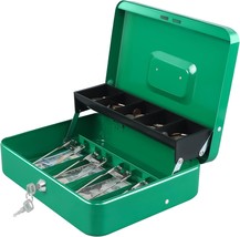 4 Bill, 5 Coin Slot Cash Box with Money Tray &amp; Key Lock Tiered Cantileve... - $29.16