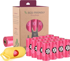 Biodegradable Dog Poo Bags with Holder-240 Large Poop Bags, Corn Starch ... - £8.22 GBP