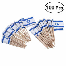 100pcs Flag Picks Israel Flag Food Toothpicks Party Accessory 2.5 inches - $11.87