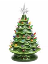 Ceramic Tabletop Christmas Tree Best Choice Products 15&quot; Pre-Lit Hand-Pa... - £44.82 GBP
