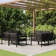  Garden Lounge Set Anthracite Aluminum 8 Piece Modular - $1,849.99