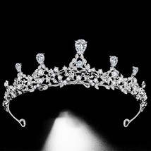 Cross Border Alloy Man-made  Bride Crown Simple Marriage tiara Ornament Wedding  - £11.34 GBP