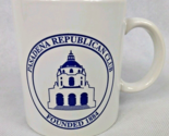 Pasadena Republican Club Founded 1884 Coffee  Mug Cup - £9.82 GBP