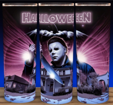 Halloween Michael Myers Horror Classic Purple Cup Mug Tumbler  20oz - $19.75