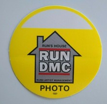 Run DMC Backstage Pass Original 1988 Concert Runs House Rap Hip Hop Music Yellow - £15.81 GBP