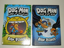 Pair of Dog Man Hardcover Books by Dav Pilkey - #4-5 - £10.38 GBP