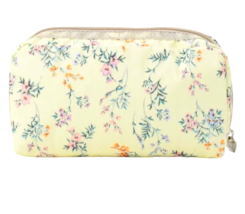 LeSportsac Cheerful Blooms Rectangular Cosmetic Bag, Romantic Wispy Flowers, NWT - $30.99