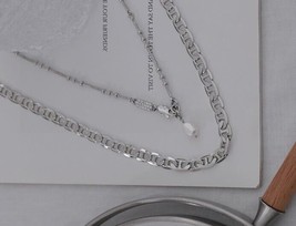 Marine Titan Twin Set Necklaces - Silver, Platinum Plated, Contemporary, 2X - £50.18 GBP