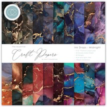 Craft Consortium Double-Sided Paper Pad 6&quot;X6&quot; 40/Pkg-Ink Drops - Midnigh... - $13.86