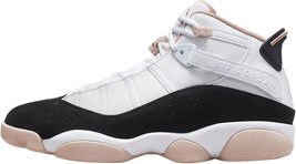 Jordan Mens Air Jordan 6 Rings Sneakers,White/Fossil Stone/Black,9.5 - £112.22 GBP