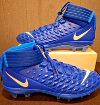 Nike Force Savage Pro 2 Blue White Football Cleats AH4000-400 Mens Size 16 NEW - $94.97