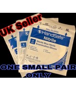 1 X SMALL Handsafe Nitrile STERILE Blue Examination Gloves One Pair - AN... - £1.87 GBP