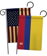 Colombia - Impressions Decorative USA Vintage - Applique Garden Flags Pa... - £24.75 GBP