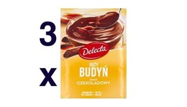 DELECTA Budyn Family Size Pudding CHOCOLATE flavor 3pc- FREE SHIPPING - £7.13 GBP