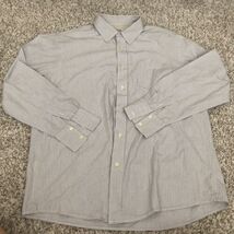 American Rag CIE long sleeve Button Up Collar Stipe Shirt Mens Size large - $261.86 MXN