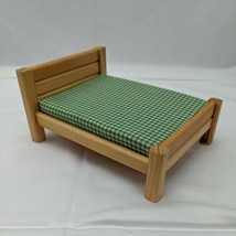 Vintage X-Acto The House Of Miniatures Double Bed Green Plaid Matress For Dolls - £12.79 GBP