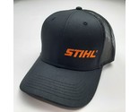 STIHL Chainsaw Embroidered Cap Hat Mesh Snapback Black - $19.79