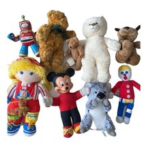 DISNEY Lot Of 9 Plush Stuffed Animal Micky Mouse Dog Koala Bear Am Toy Bill VTG - £8.25 GBP