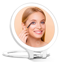 Rechargeable Magnifying Makeup Mirror Double Sided Lighted Travel Makeup Mirror - £31.55 GBP