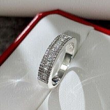 2Ct Princess Cut Moissanite Women Engagement Ring 14K White Gold Plated - £115.72 GBP