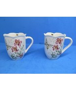 Lenox Butterfly Meadow Coffee Mugs Design By Louise La Luyer Set Of 2  - £15.98 GBP