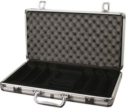 New DA VINCI Heavy Duty Aluminum Poker Chip Case, Fits 300 Chips (Not Included) - £11.94 GBP