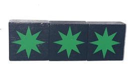 Qwirkle Replacement OEM 3 Green Starburst Tiles Complete Set - $7.49