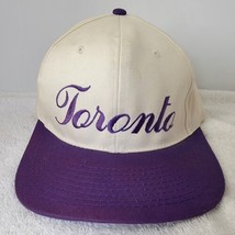 Vintage Toronto Ontario Canada City Tourist Hat White &amp; Purple Snapback - £13.75 GBP