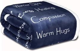 Compassion Blanket - Strength Courage Super Soft Warm Hugs,, 50 X 65 Navy Blue - £33.56 GBP